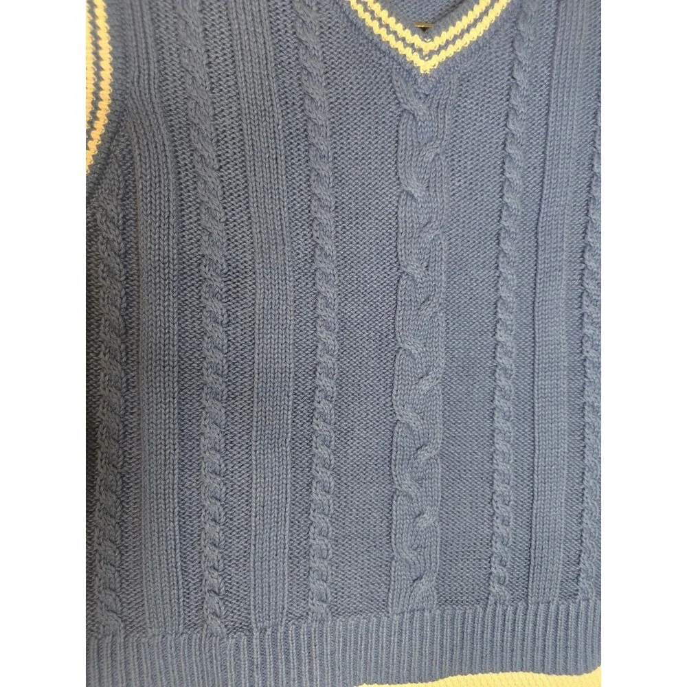 Old Navy Boys Navy Solid V-Neck Knit Sweater Vest Sleeveless Regular T2. 10-12